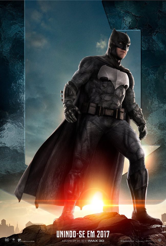 Divulgado um novo pôster do Batman em Liga da Justiça!