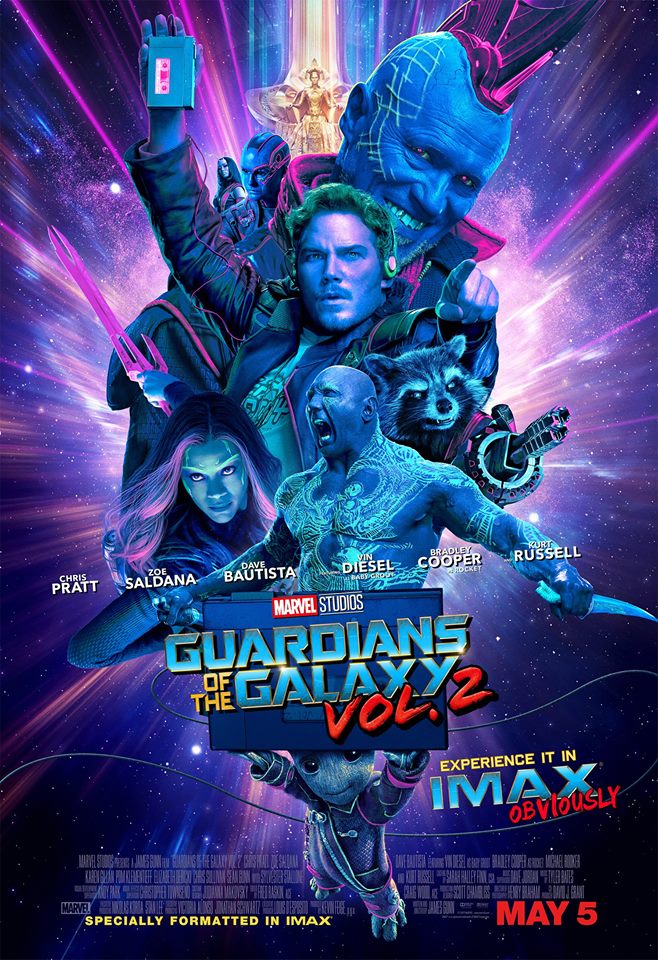 James Gunn divulga o pôster em IMAX de Guardiões da Galáxia Vol. 2