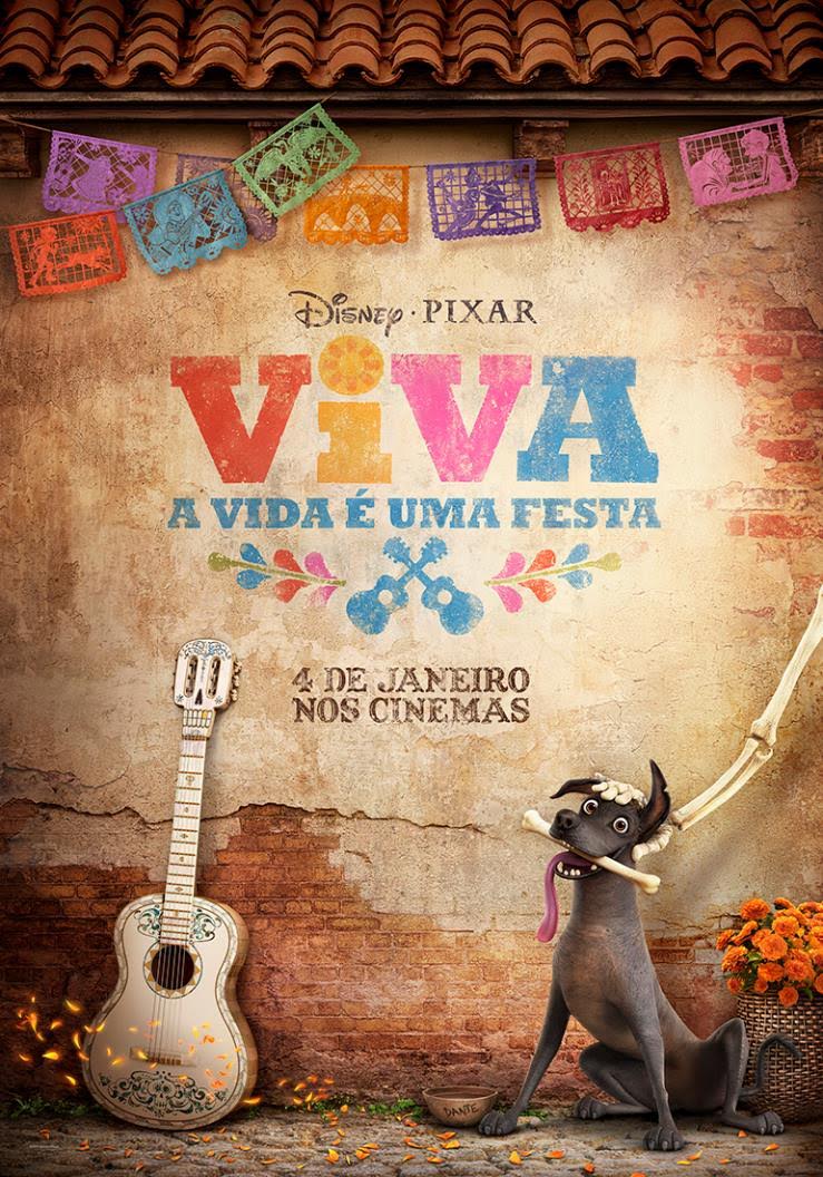 Divulgado o primeiro pôster de Viva - A Vida é uma Festa, nova animação da Pixar!