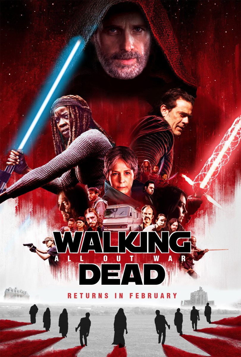 The Walking Dead divulga pôster homenageando Star Wars: Os Últimos Jedi!