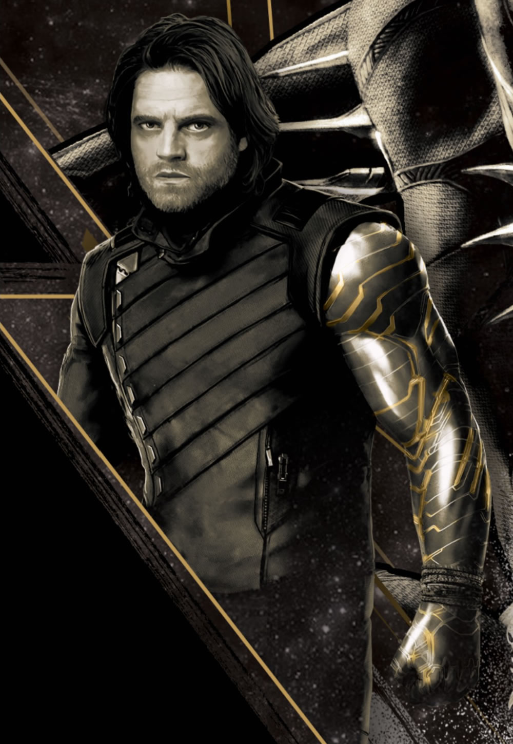 Nova arte promocional de Vingadores: Guerra Infinita revela detalhes do novo braço do Bucky!