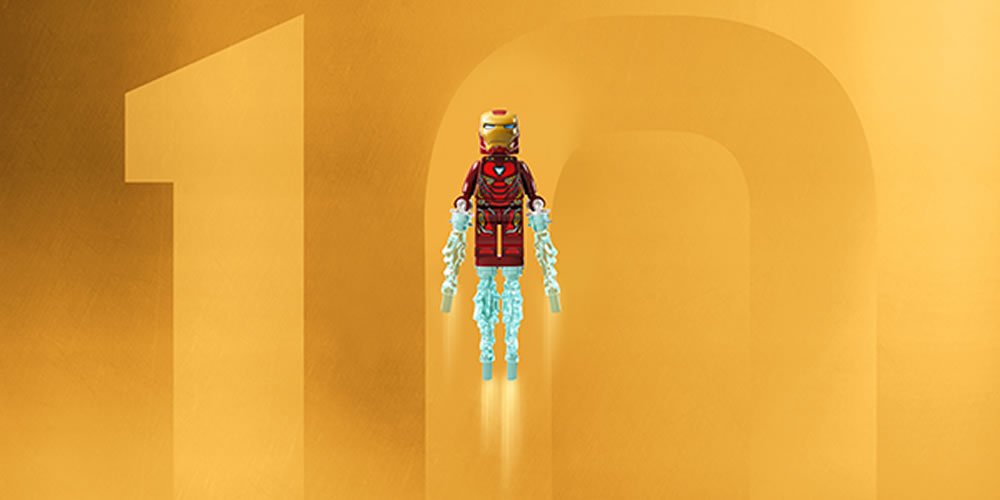LEGO divulga um pôster especial comemorando os 10 anos da Marvel Studios!