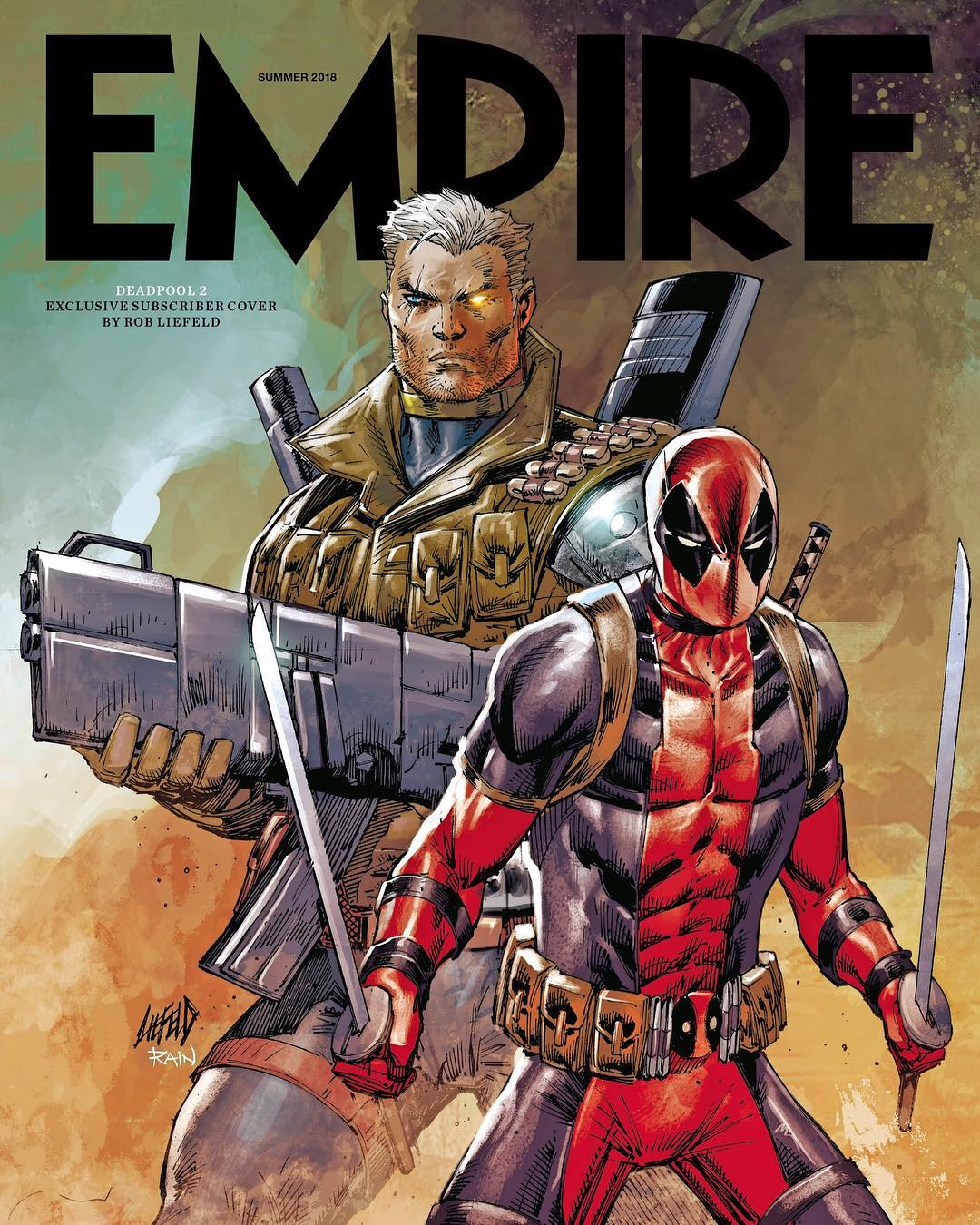 Deadpool 2 ganha uma nova capa de revista pela Empire com ilustração de Rob Liefeld!